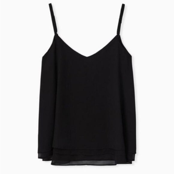 Women’s Torrid 2 Black Sophie Chiffon Double Layer Cami 2X 2XL XXL 18 20 - Picture 13 of 13